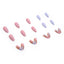 Finished manicure patches, wearable nails, drop-shaped manicure patches, contrasting color combinations - Korvel