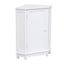 Modern White Triangle Corner Bathroom Cabinet with Adjustable Shelf