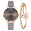 Conjunto de Reloj y Pulsera con Números de Luna
