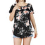 Women’s Floral Printed Summer Blouse - Short Sleeve Casual Top