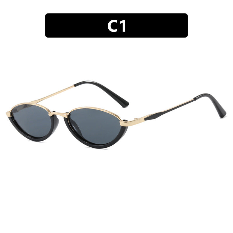 Gafas de sol de metal con marco pequeño y elegante