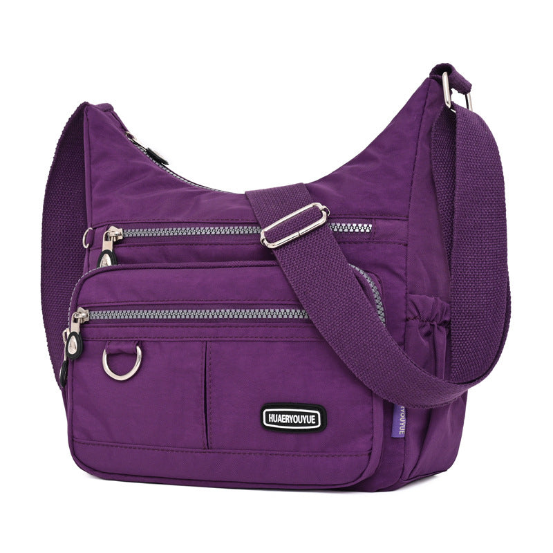 Bolso de hombro resistente al agua de nylon para mujer