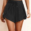 High Waisted Drawstring Swim Shorts
