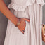 Elegant Ruffled Sleeveless Tiered Maxi Dress with Pockets
