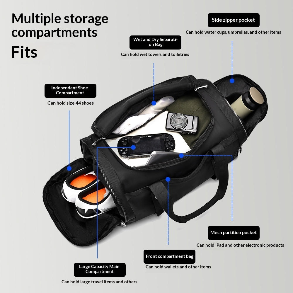 Multi-functional Travel Duffel Bag with Shoe Compartment