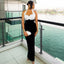 Slim Fit Sheath Dress with Halter Neck Ruffle Commuting Women's Dress - Korvel