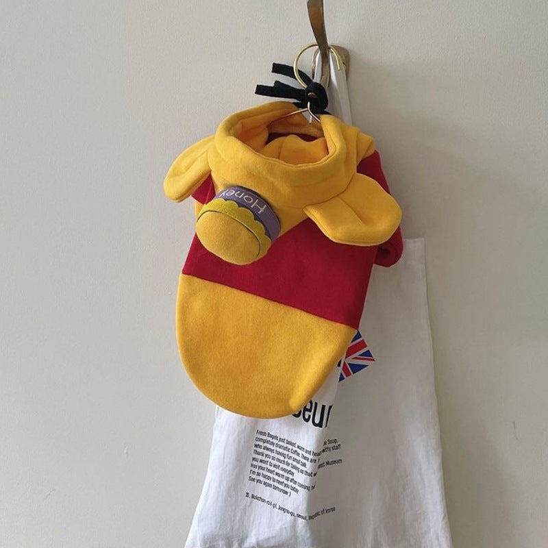 Winnie the Pooh Inspired Dog Sweater for Autumn & Winter