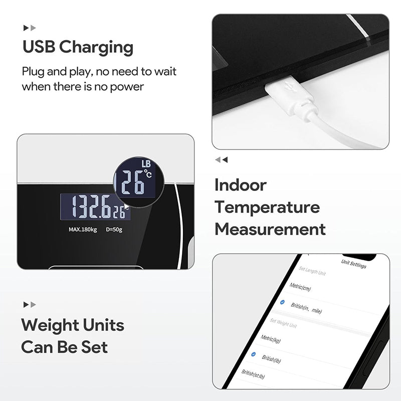 Balance Bluetooth Intelligent Premium avec Analyse Corporelle Complète