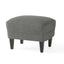 Modern grey fabric club chair and Ottoman set, stylish cushioned armchair, paired with Ottoman style - Korvel