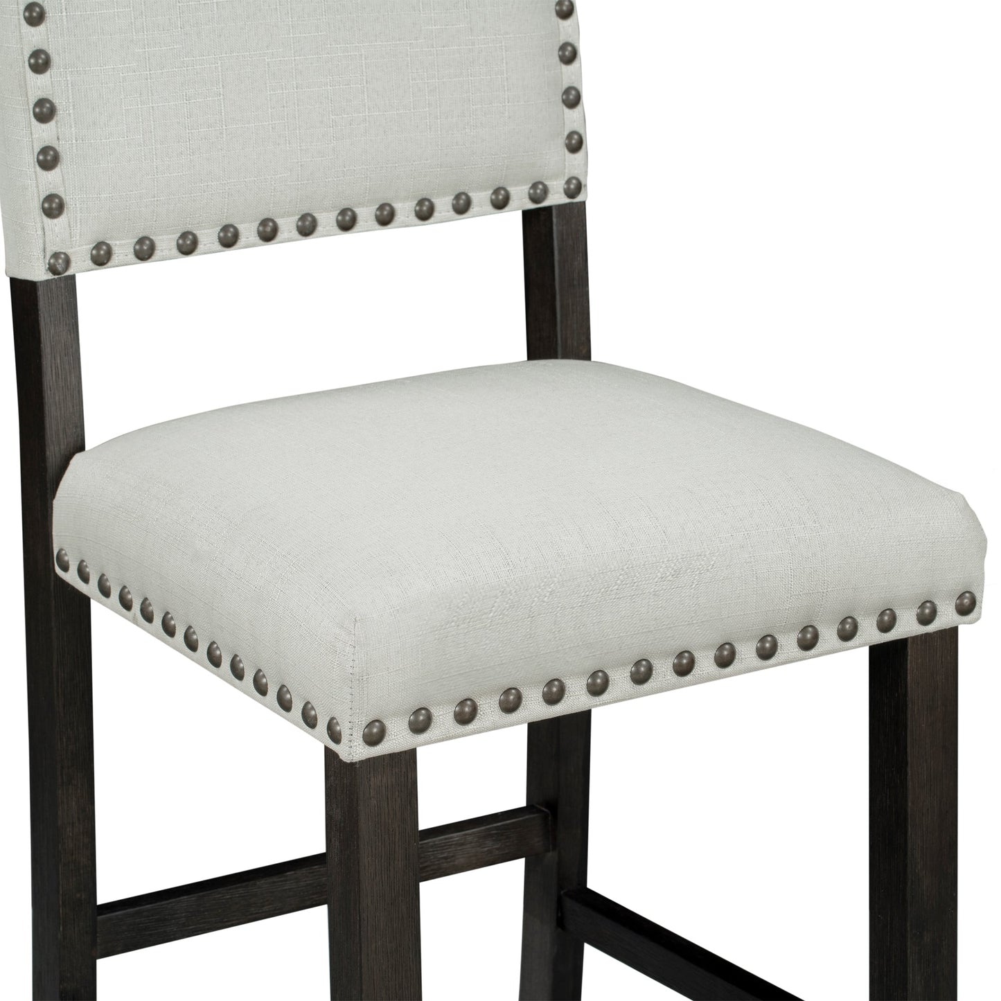Conjunto de Comedor de Altura de Mostrador TREXM de 5 Piezas en Espresso y Beige