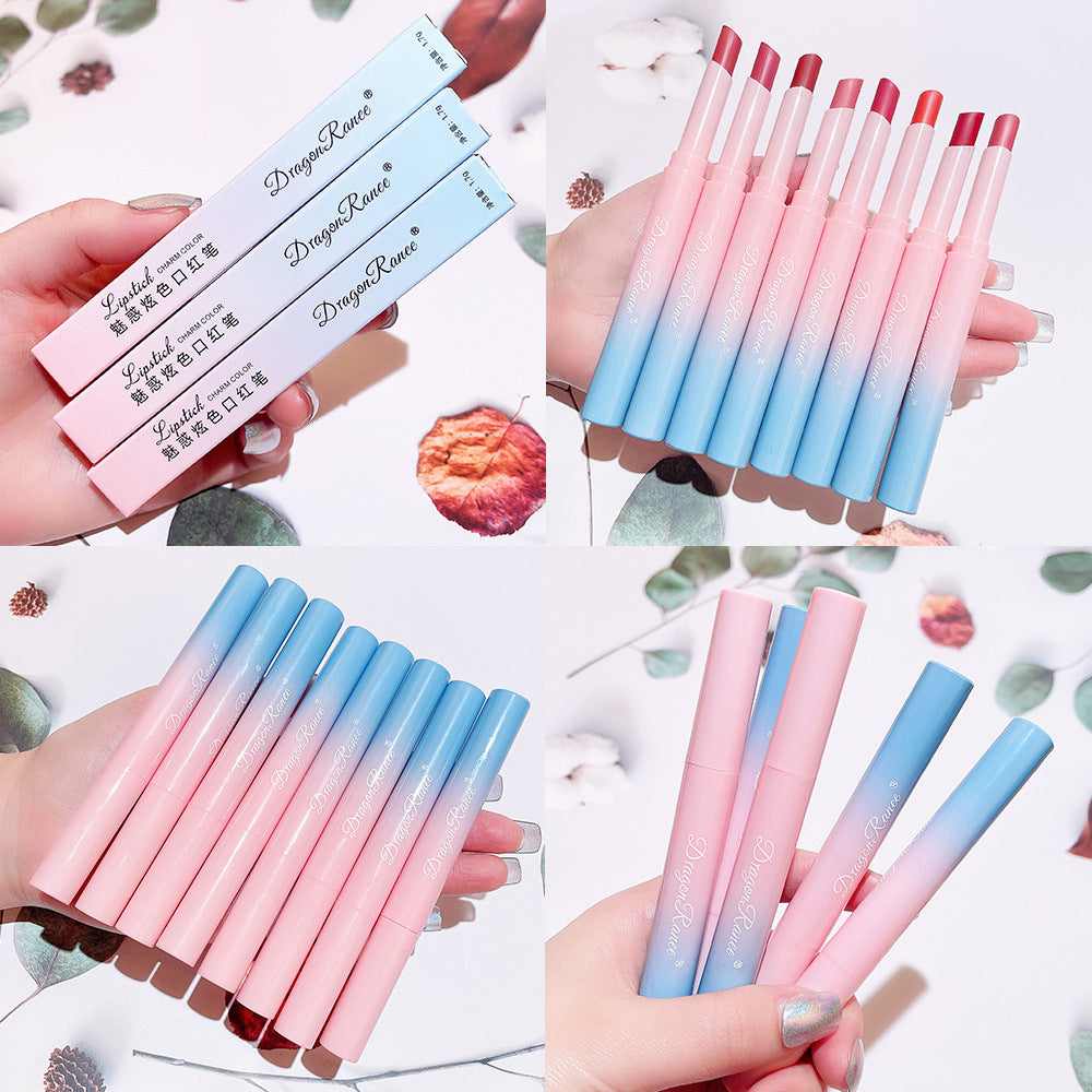 Makeup Automatic Rotating Lipstick Pen Matte Matte Lipstick Pen Not Easy to Decolorize Affordable Beauty Makeup - Korvel