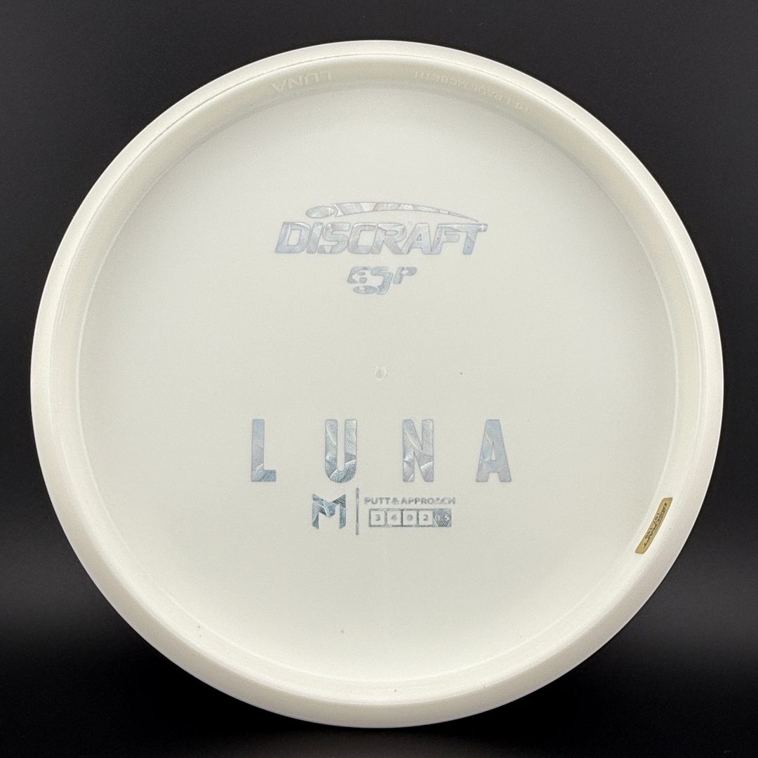 White ESP Luna Disc Golf Putter - Dyer's Delight