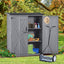 Abri de rangement en bois premium 5,3 pieds x 4,6 pieds avec toit étanche