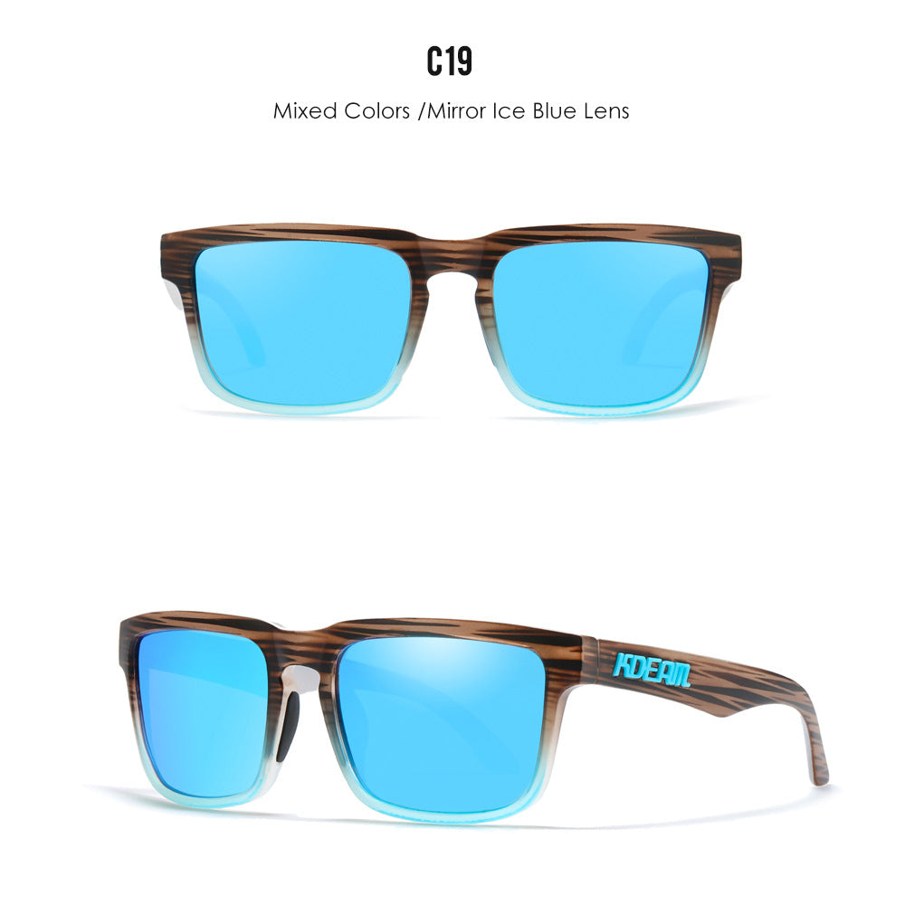 Classic polarized sunglasses for men and women ultra light driving glasses colorful real film sunglasses - Korvel