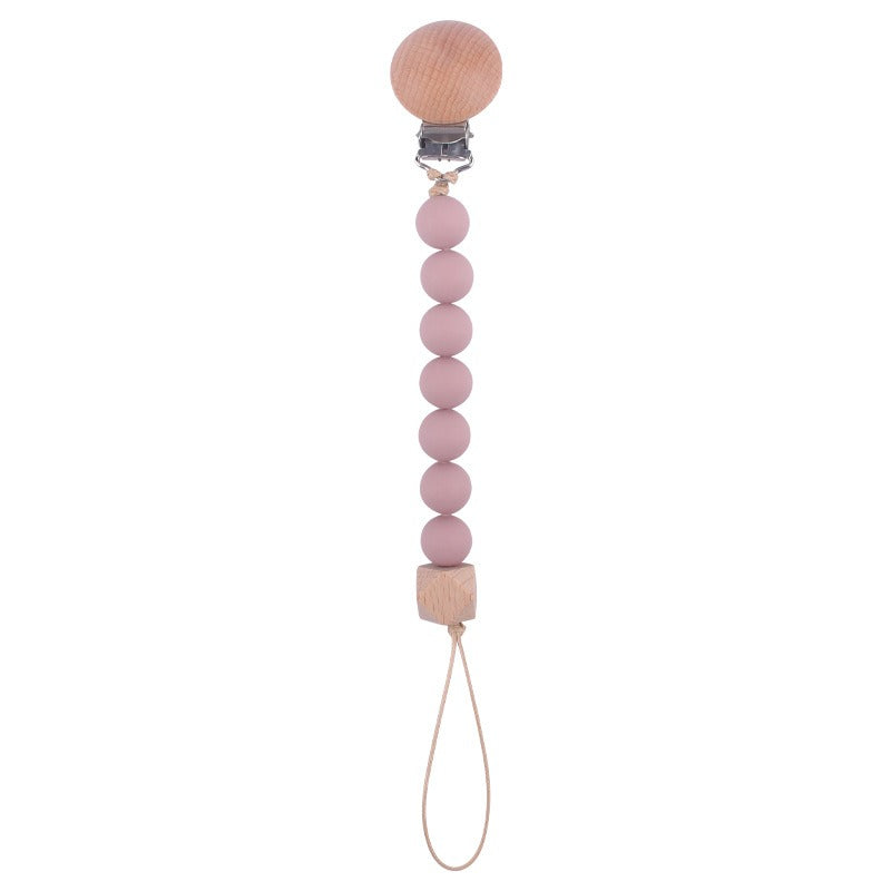 Infant and toddler products, beech wood pacifier clip, soothing wood octagonal pacifier, anti drop chain - Korvel