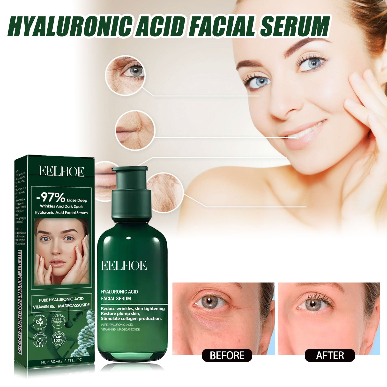 Facial Essence, Lifts And Tightens Facial Skin And Reduces Fine Lines And Wrinkles - Korvel