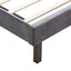 Velvet Button Tufted-Upholstered Bed with Wings Design - Strong Wood Slat Support - Easy Assembly - Gray Queen platform bed - Korvel