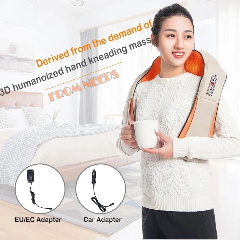 U-Shaped Electric Shiatsu Massage Shawl with Heat