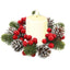 Christmas wreath desktop home decoration simulation pine cone ornament Christmas flower candle holder - Korvel