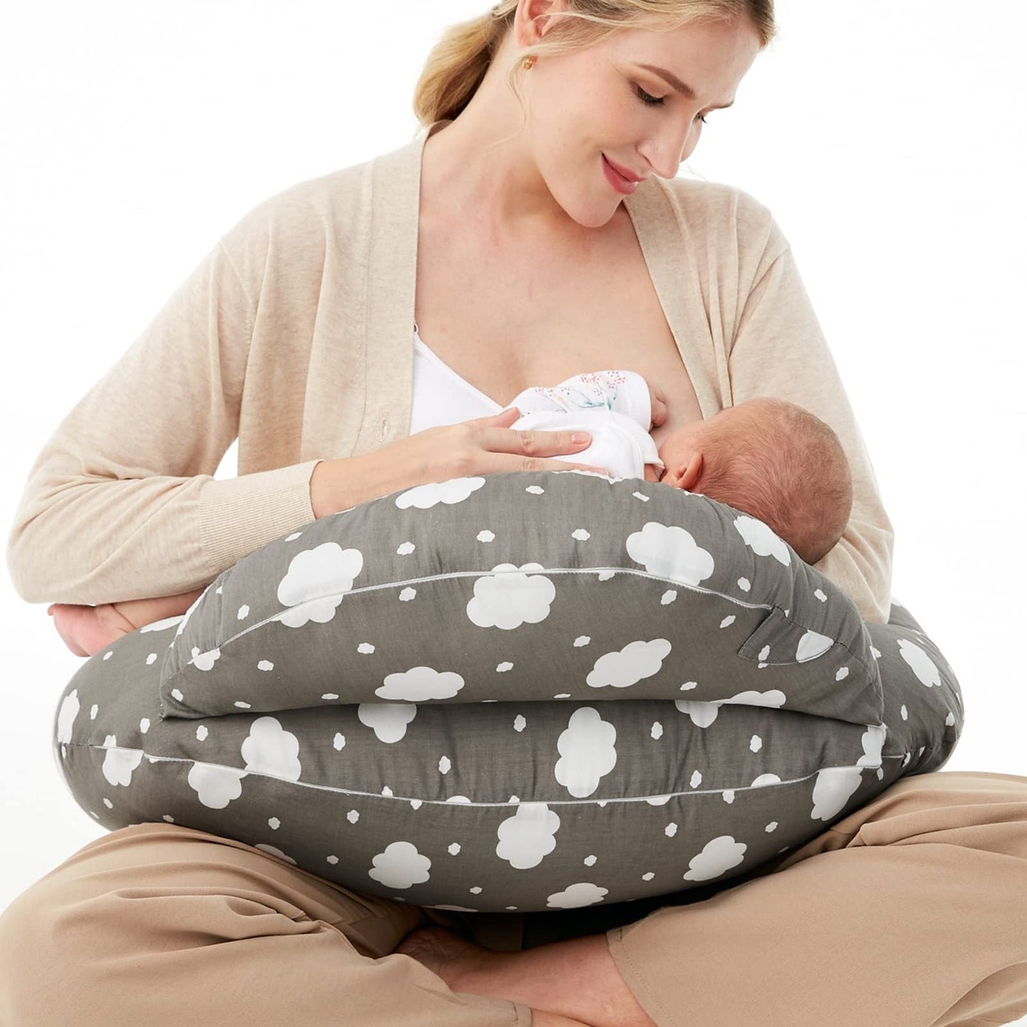 Momcozy Multifunctional Nursing Pillow in Grey