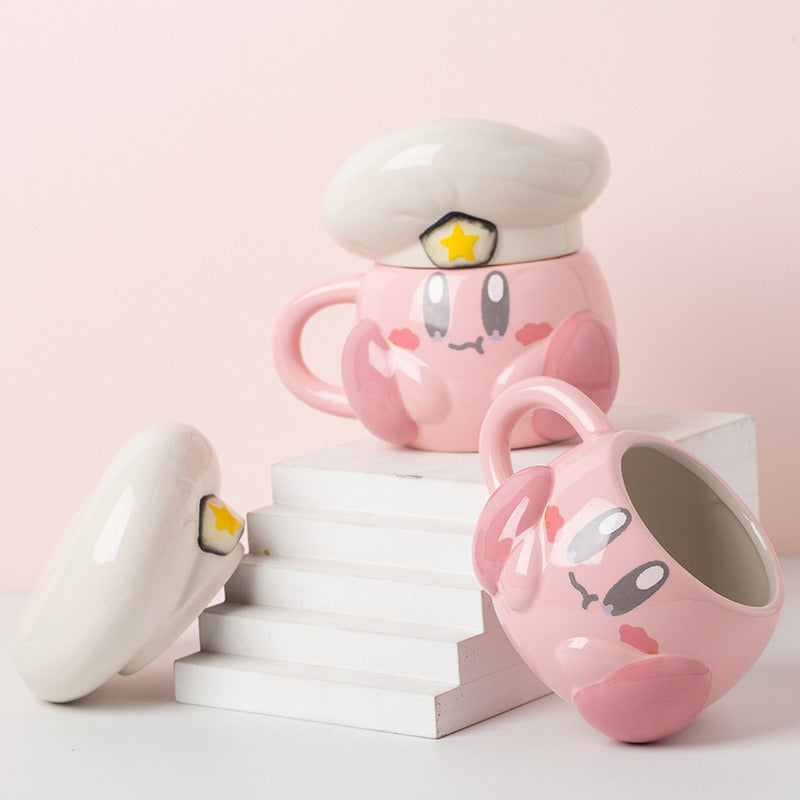 Taza de Chef de Cartoon Rosa Madou con Tapa