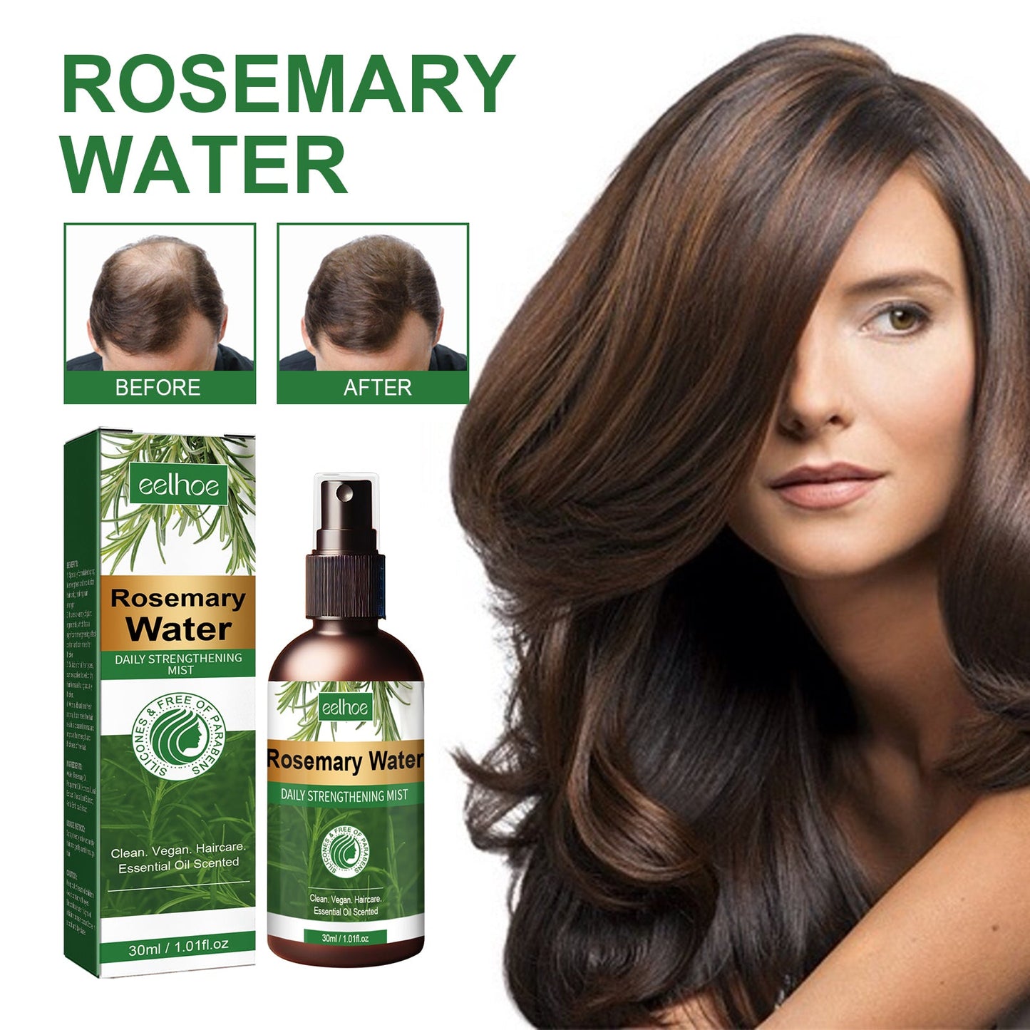 Rosemary Water, Moisturize Hair Roots Repair Damaged Hair Strengthen Hair And Prevent Hair Loss - Korvel