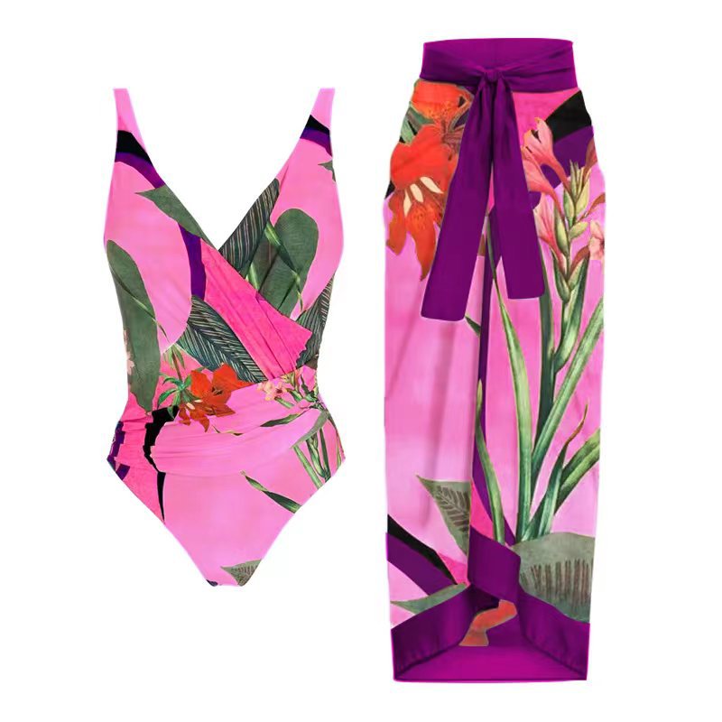 French Retro Two-Piece Bikini for Beach Getaways