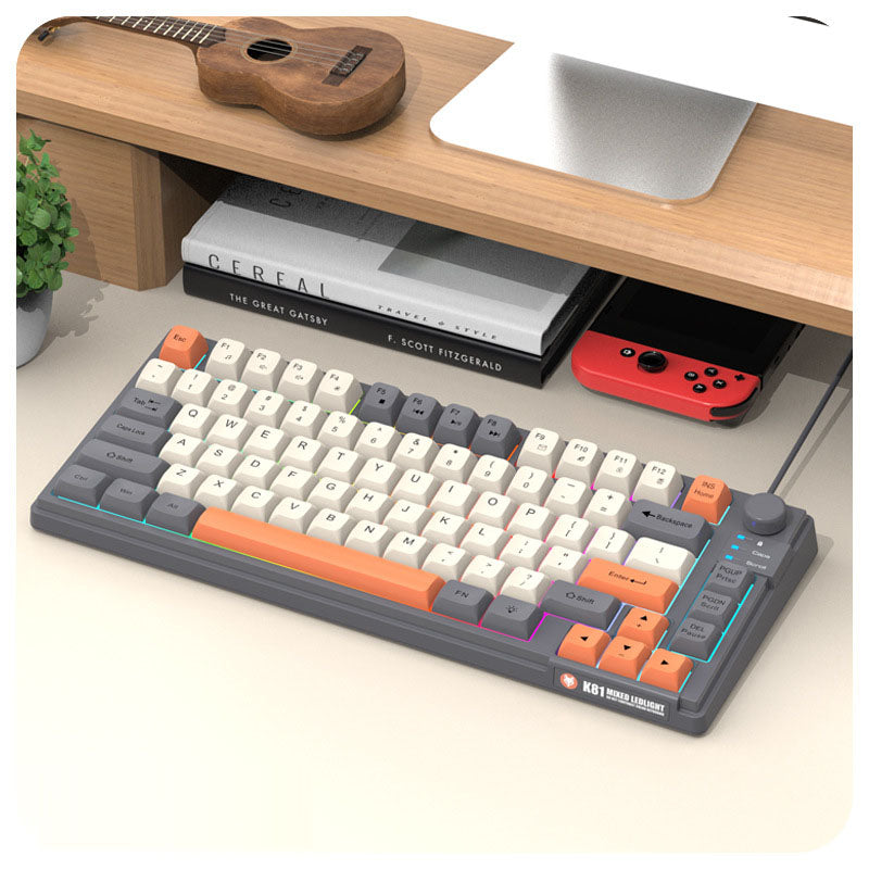 K81 Wired Gaming Keyboard with Luminous RGB Lighting