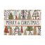 Christmas Tree Print Linen Placemats for Festive Dining