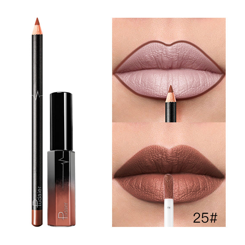 Pudaier 36 Color Matte Lip Gloss & Liner Set