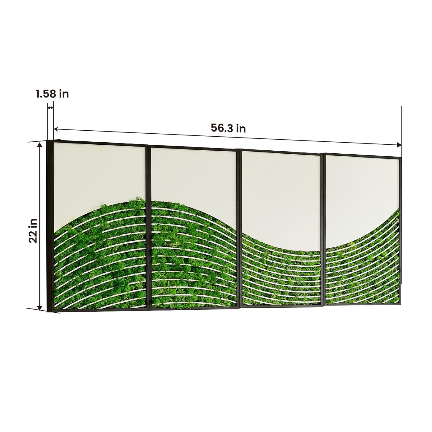 WaveMoss Metal Wall Art 4-Piece Set