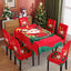 Christmas Waterproof Printed Tablecloth and Chair Cover Set