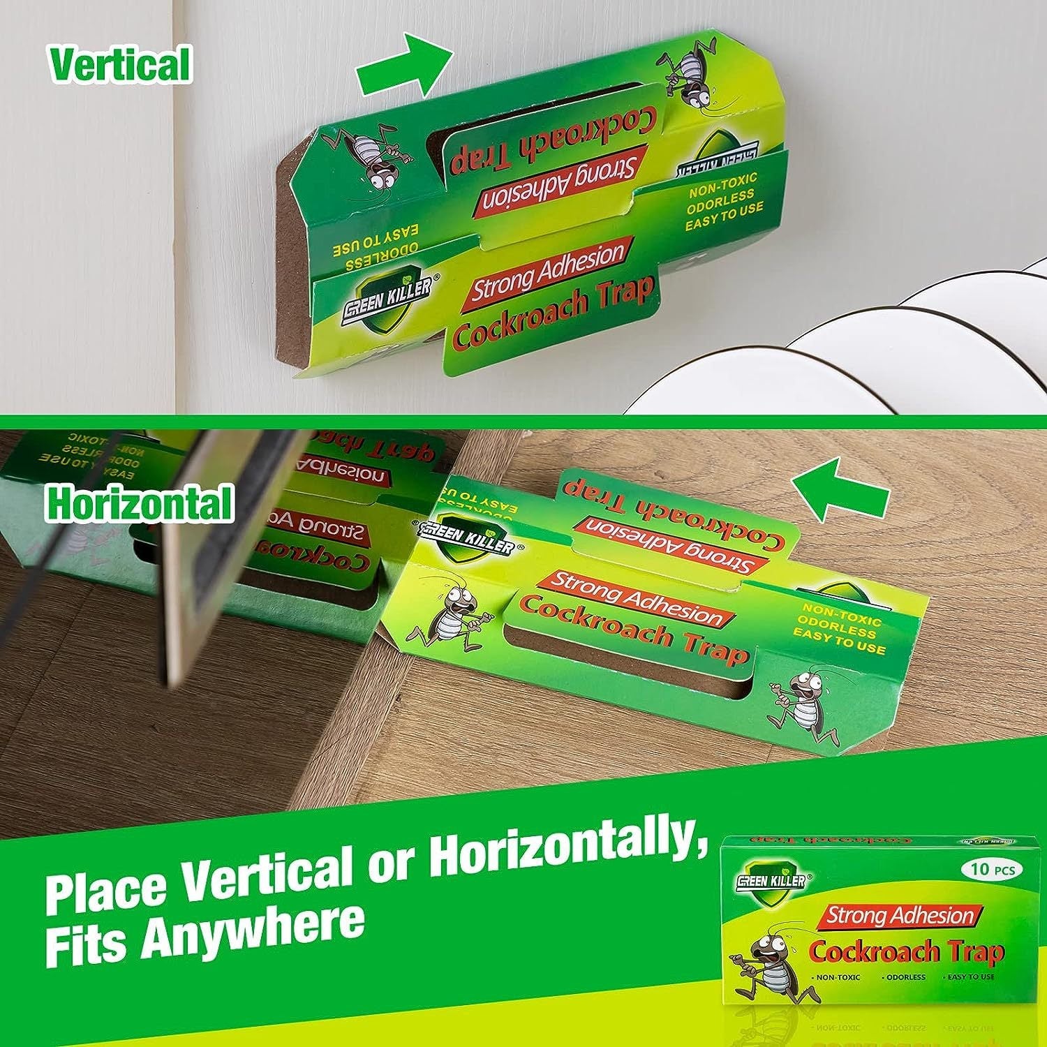 Roach Flea Trap Sticky Killer Flea Catcher Sticky Trap - Korvel