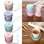 Portable Straw Wheat Plastic Telescopic Drinking Collapsible Folding Cup Travel Camping Convenient Easy To Carry Travel Bottle - Korvel