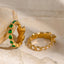 Elegant Stainless Steel Heart Rhinestone Ring
