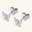 Moissanite 925 Sterling Silver Butterfly Stud Earrings - Korvel