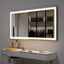48x24 inch LED bathroom makeup mirror wall mounted adjustable light anti fog touch switch with memory intelligent large bathroom - Korvel