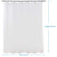 Extra Long Frosted Plastic Shower Curtain Liner with Metal Eyelets