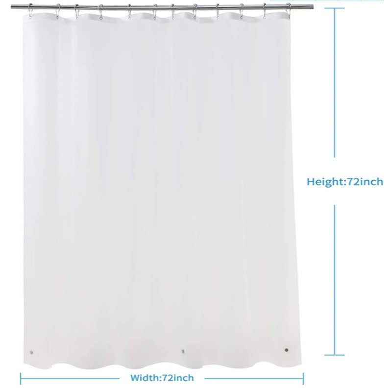 Extra Long Frosted Plastic Shower Curtain Liner with Metal Eyelets