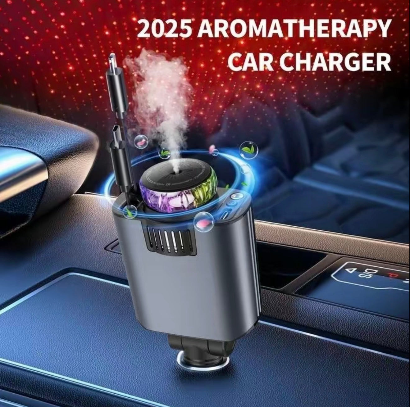 Cargador de Coche StellarDrive - Carga Rápida y Iluminación Ambiental