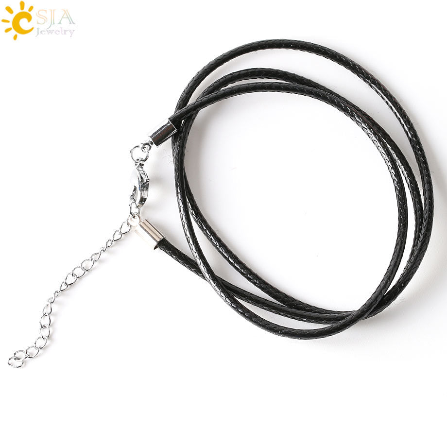 CSJA Vintage Large Natural Stone Sword-Shaped Pendant Jewelry Striped Crystal Agate Tiger Eye Jewelry Pendant Without Chain - Korvel