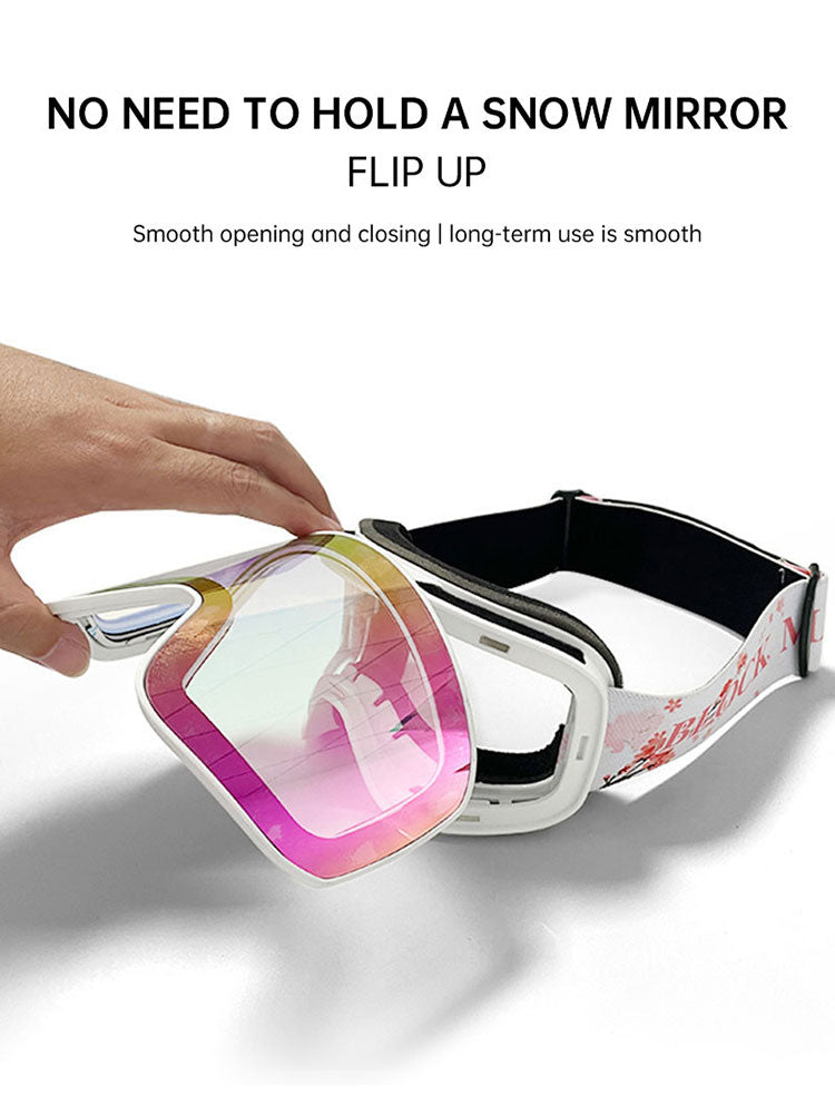 Cover Ski Glasses Winter Outdoor Sports Goggles Double Layer Anti Fog Single Double Plate Snow Goggles - Korvel