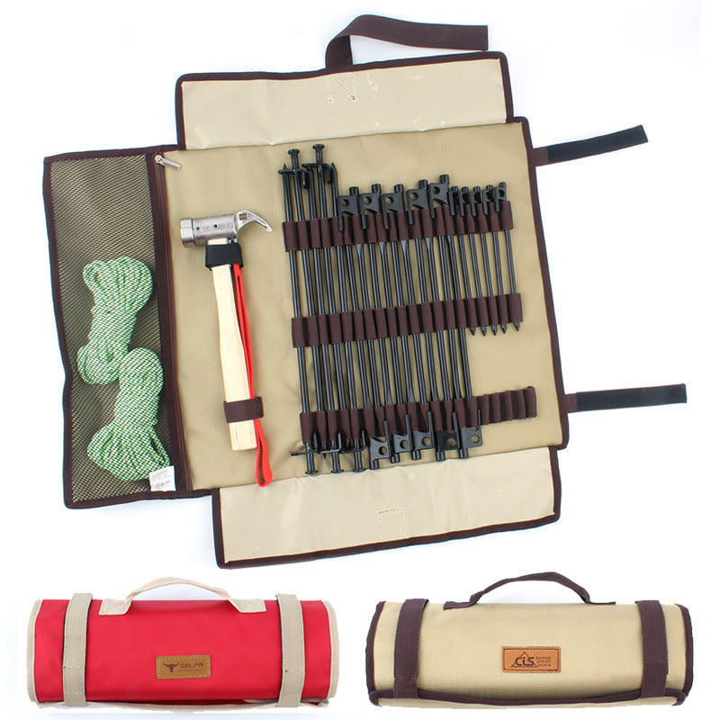 Outdoor Camping Nail Bag Simple Tool Bag Camp Nail Bag Storage Bag Tent Nail Hammer Portable Storage Bag Large - Korvel
