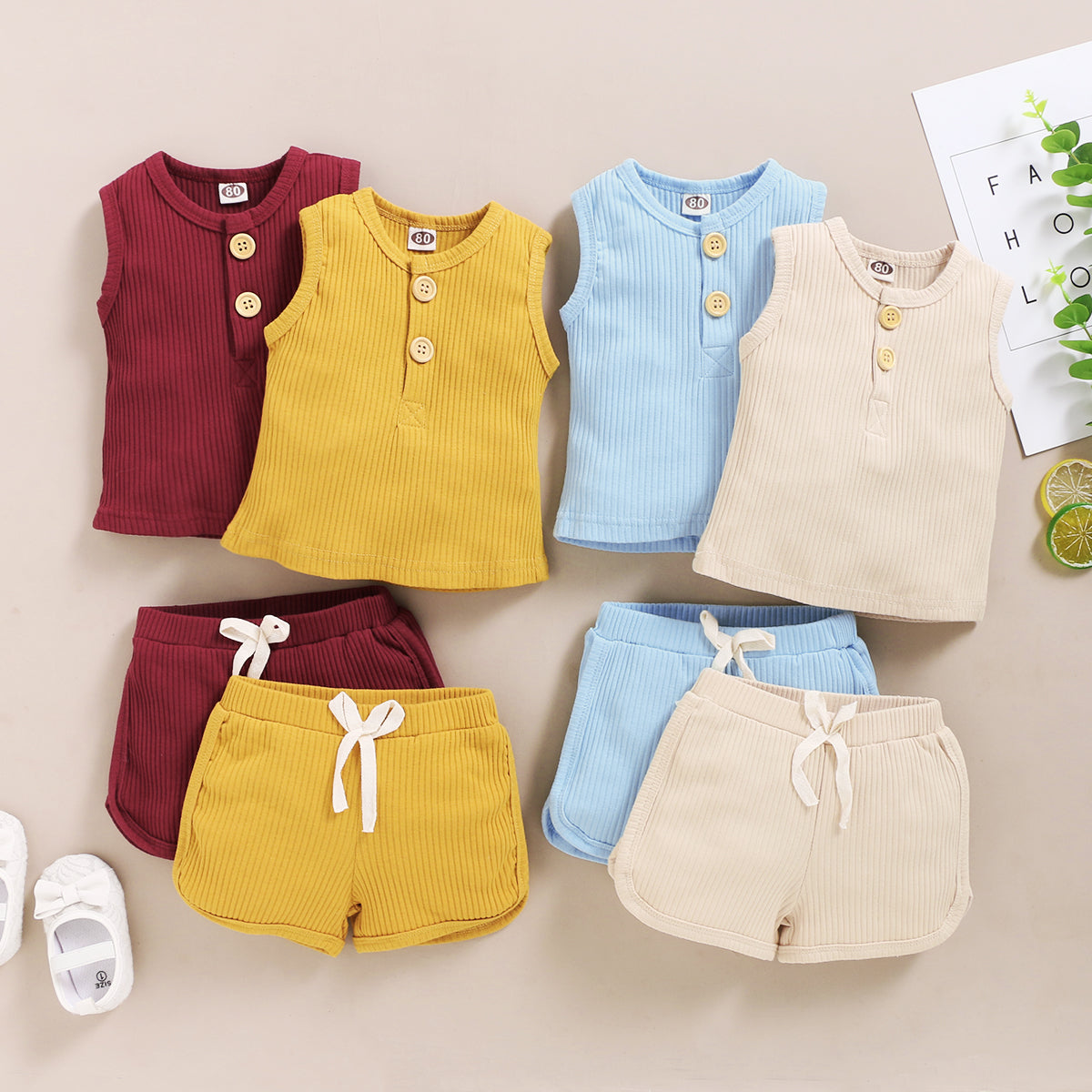 Conjunto de Ropa de Bebé Elegante para Niños y Niñas