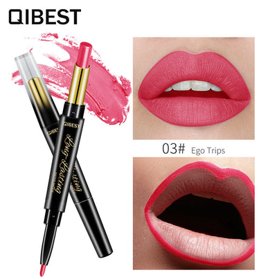 QIBEST Double-Ended Lipstick Pen with Moisturizing Matte Finish