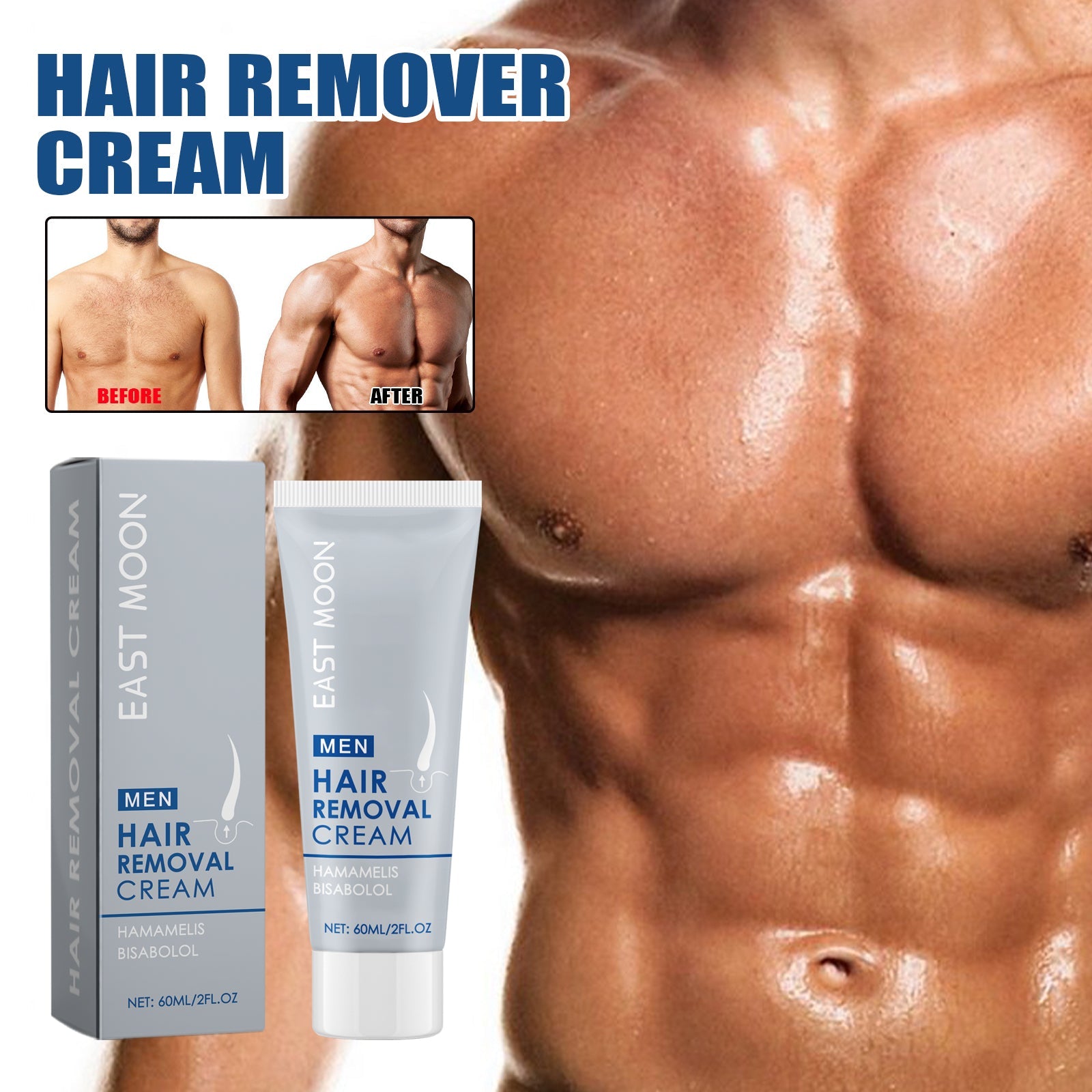Hair Removal Cream, For Men Men's Underarm Arm And Leg Hair Gentle Non-Irritating Cleaning Hair Removal Cream - Korvel