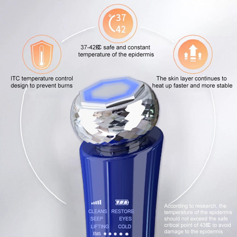 Portable Microcurrent Facial Device Lifting Tighten Wrinkle Removal Skin Care Whitening Handheld Facial Massager - Korvel