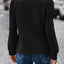 Sweatshirt à col rond texturé à manches longues
