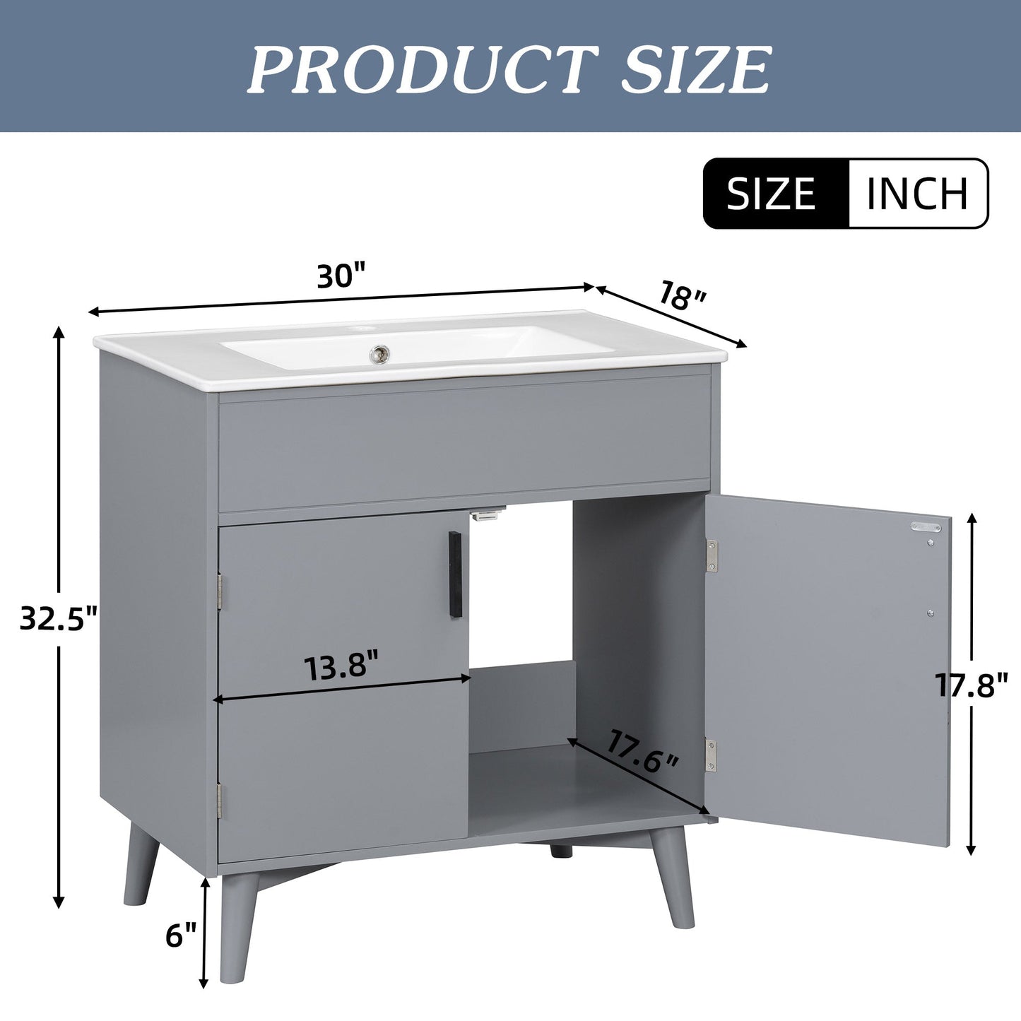 Ensemble de meuble de salle de bain élégant avec lavabo et rangement
