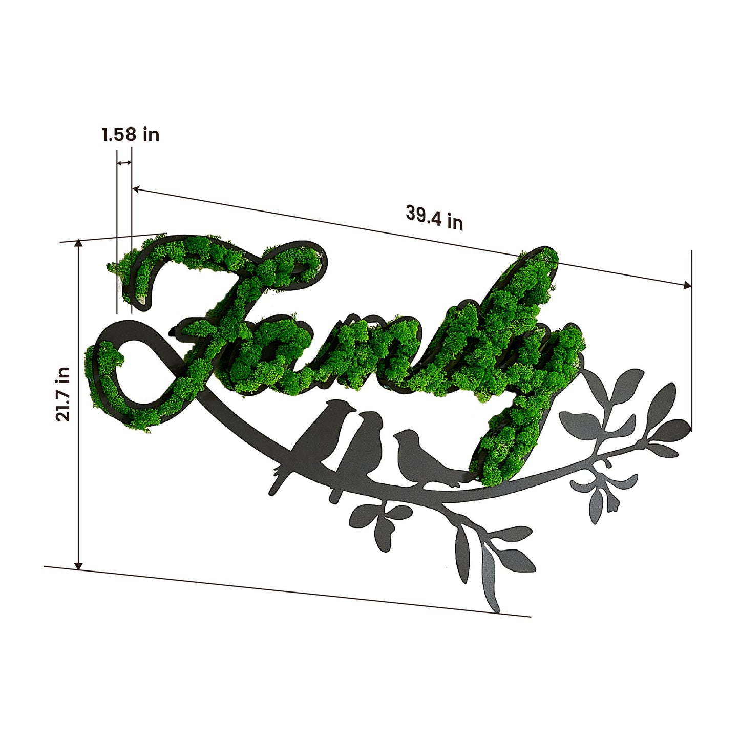 Letter Art Moss Wall Decor - Korvel